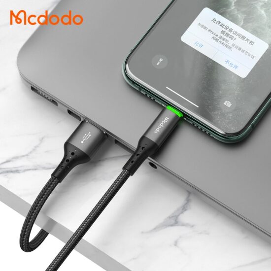 کابل شارژ سریع هوشمند لایتنینگ مک دودو مدل MCDODO CA-7411 طول 180 سانتيمتر