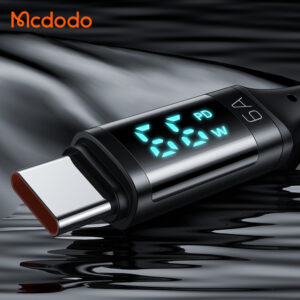 کابل شارژ سریع تایپ سی 66 واتی مک دودو مدل MCDODO CA-1080 داراي نمایشگر دیجیتال طول 120 سانتيمتر
