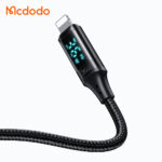 کابل شارژ و انتقال داده تایپ سی به لایتنینگ مک دودو مدل MCDODO CA-1030 دارای نمایشگر دیجیتال طول 120 سانتيمتر