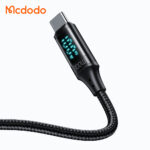 کابل شارژ و انتقال داده تایپ سی به تایپ سی مک دودو مدل MCDODO CA-1100 دارای نمایشگر دیجیتال طول 120 سانتيمتر
