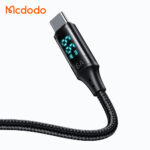 کابل شارژ سریع تایپ سی 66 واتی مک دودو مدل MCDODO CA-1080 داراي نمایشگر دیجیتال طول 120 سانتيمتر