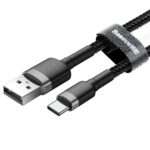 کابل شارژ و انتقال داده USB به Type-C بیسوس مدل Baseus Cafule CATKLF-UG1 طول 3 متر توان 2 آمپر