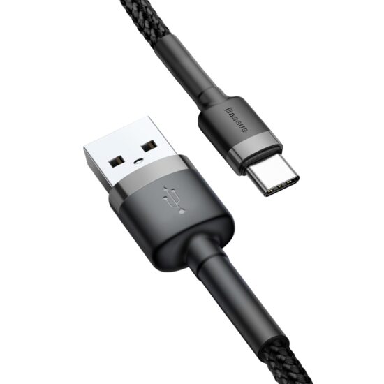 کابل شارژ و انتقال داده 18 واتی USB به Type-C بیسوس مدل Baseus Cafule CATKLF-BG1 طول یک متر