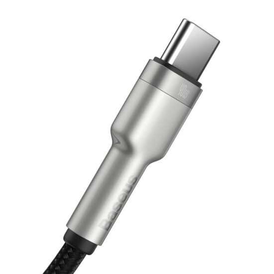 کابل کوتاه جهت شارژ و انتقال داده 40 واتی USB به Type-C بیسوس مدل Baseus Cafule Series Metal CATJK-01 طول 25 سانتیمتر