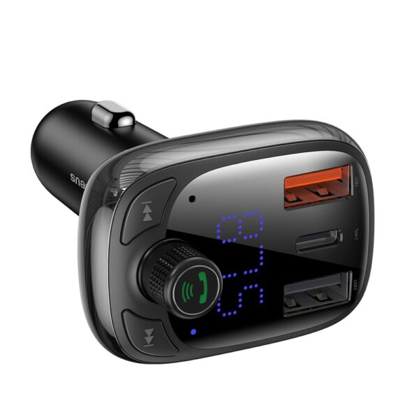 شارژر فندکی با قابلیت تماس و پخش موسیقی بیسوس مدل BASEUS T-Typed Wireless MP3 CCTM-B01