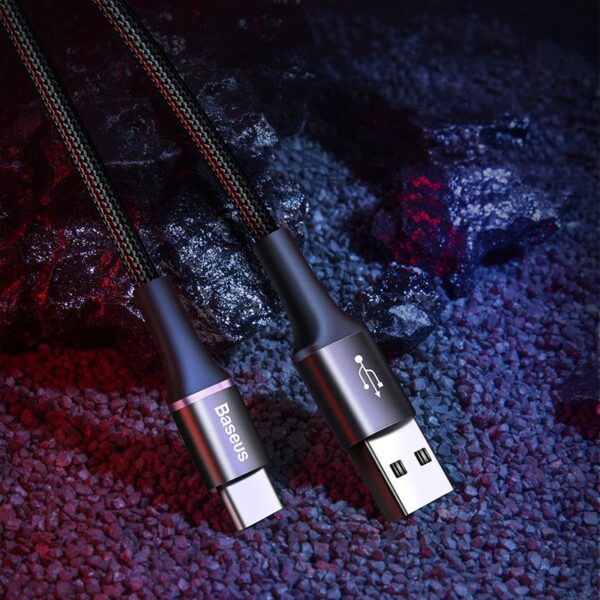 کابل شارژ و انتقال داده 40 واتی USB به Type-C بیسوس مدل Baseus halo CATGH-G01 طول یک متر