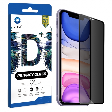 گلس محافظ صفحه حریم شخصی برند LITO مدل Privacy مناسب برای گوشی آیفون Apple iPhone XR