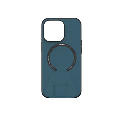 قاب محافظ چرمی مگ سيف دار برند توتو Totu مدل Curtain Series Magnetic Bracket AA-183 مناسب برای گوشی آیفون Apple iPhone 13 دارای استند