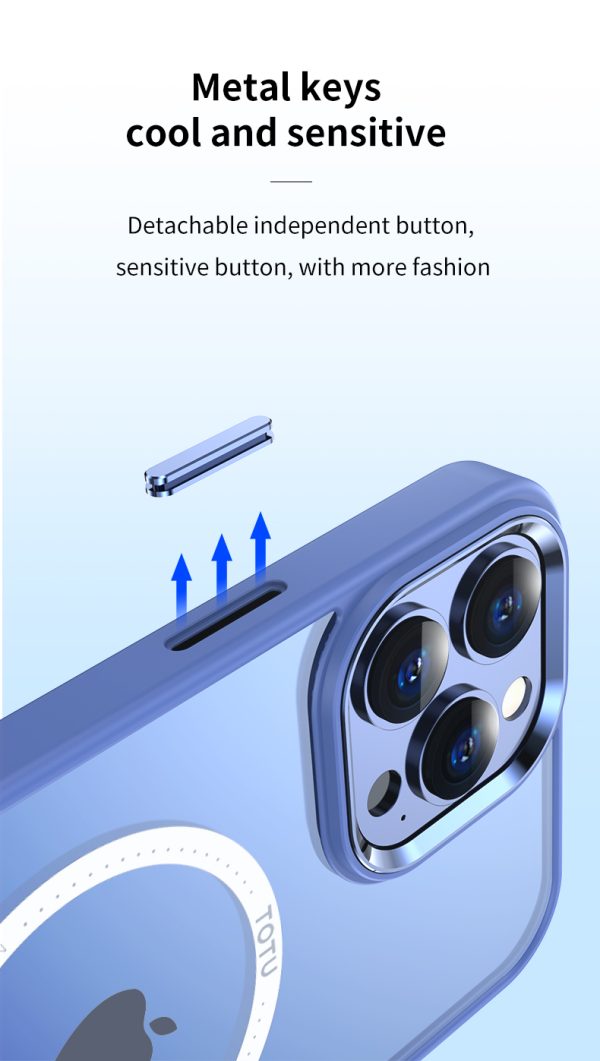 قاب محافظ شفاف مگ سيف دار برند توتو Totu مدل Crystal Sparkling Series AA-070 مناسب برای گوشی آیفون Apple iPhone 13 Pro