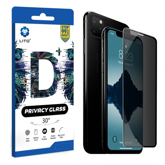 گلس محافظ صفحه حریم شخصی برند LITO مدل Privacy مناسب برای گوشی آیفون Apple iPhone 11 Pro