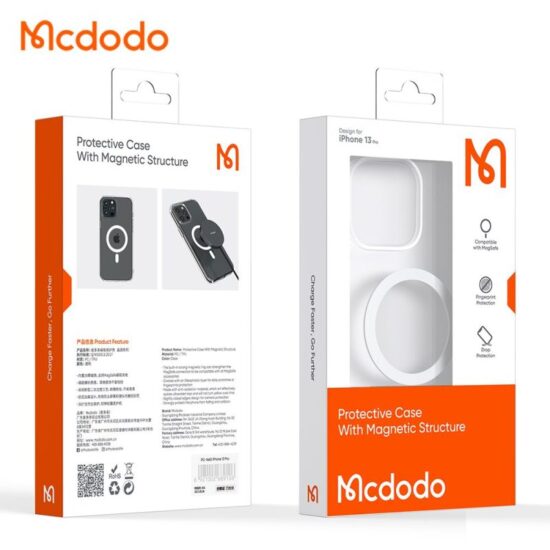 قاب محافظ نیمه شفاف مگ سيف دار مک دودو مدل Mcdodo Crystal Series PC-1660 برای Apple iPhone 13 Pro