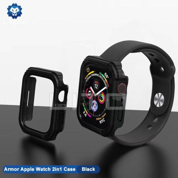 قاب محافظ+گلس لیتو مدل Lito Rugged Armor برای ساعت هوشمند اپل واچ Apple Watch 45mm