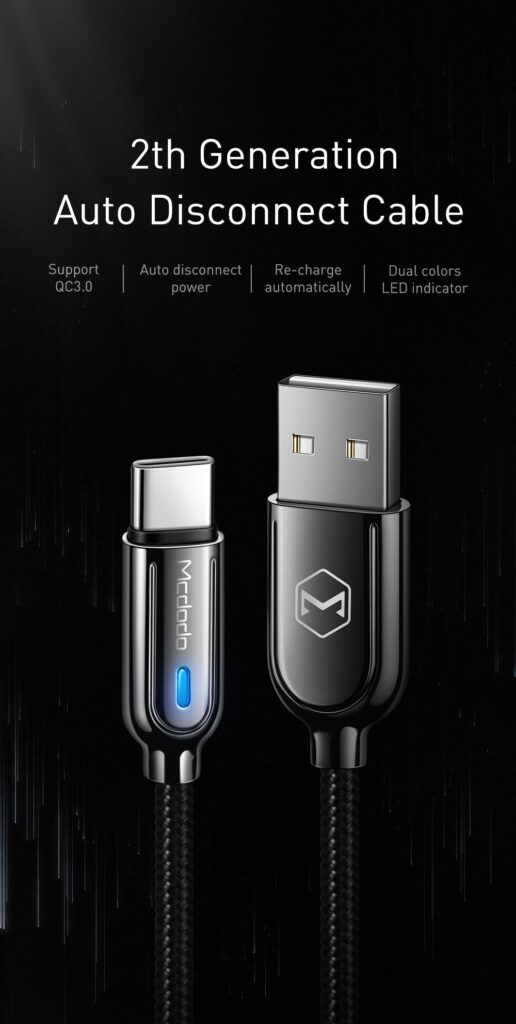 کابل سوپر فست شارژ 65 وات USB به تایپ سی مک دودو مدل MCDODO CA-6191 طول 150 سانتيمتر