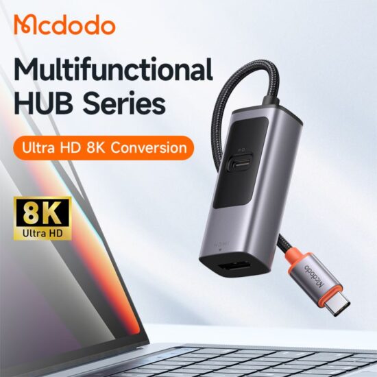تبدیل هاب چندکاره 2 پورت مک دودو مدل MCDODO HU-1130 پورت ورودی تایپ سی