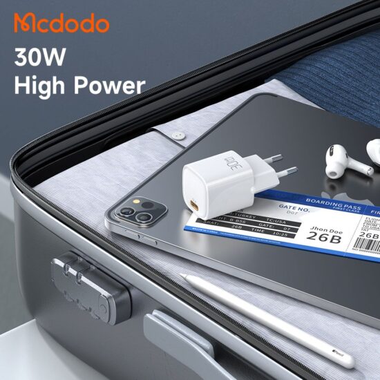 شارژر آداپتور دیواری مینی 30 وات مک دودو مدل MCDODO CH-008 GaN