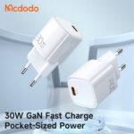 شارژر آداپتور دیواری مینی 30 وات مک دودو مدل MCDODO CH-008 GaN