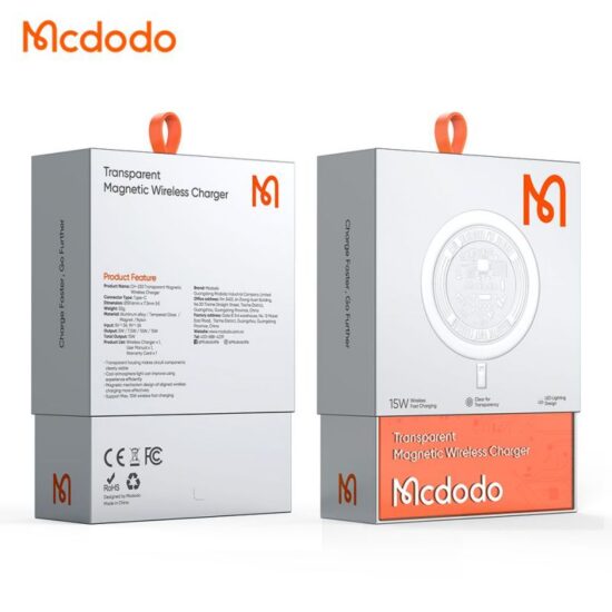 شارژر وایرلس مگ سیف مگنتی مک دودو مدل MCDODO CH-2330 توان 15 وات
