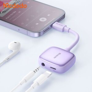 تبدیل لایتنینگ به جک 3.5 میلیمتری AUX + پورت لایتنینگ مک دودو مدل MCDODO CA-274