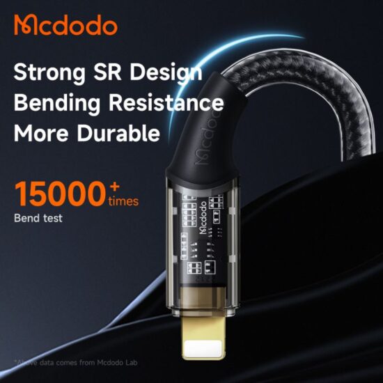 کابل شارژ تایپ سی به لایتنینگ 36 واتی مک دودو مدل MCDODO CA-1592 طول 180 سانتيمتر