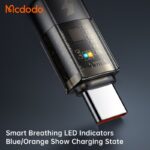 کابل شارژ هوشمند تایپ سی به تایپ سی 100 واتی مک دودو مدل MCDODO CA-2840 طول 1.2 متر