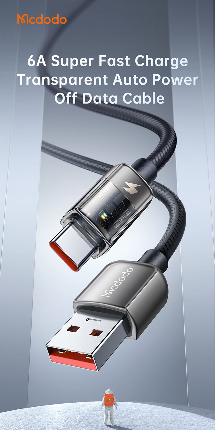 کابل شارژ هوشمند USB به تایپ سی 100 واتی مک دودو مدل MCDODO CA-315 - جانبی360