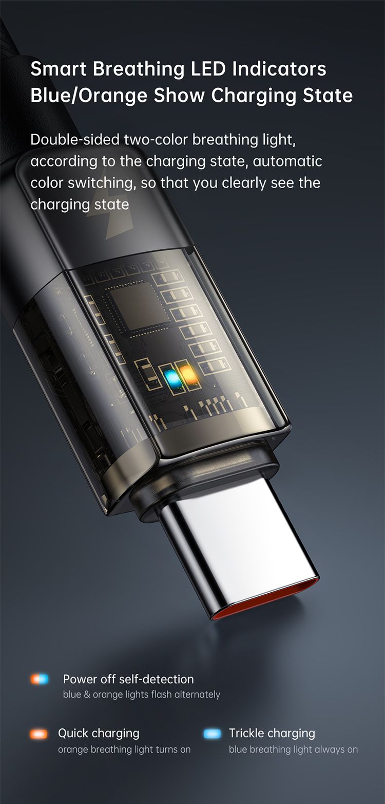 کابل شارژ هوشمند تایپ سی به تایپ سی 100 واتی مک دودو مدل MCDODO CA-284 - جانبی360