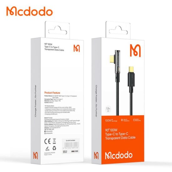 کابل شارژ تایپ سی به تایپ سی 100 واتی مک دودو مدل MCDODO CA-3401 طول 1.8متر