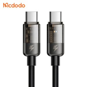 کابل شارژ هوشمند تایپ سی به تایپ سی 100 واتی مک دودو مدل MCDODO CA-2840 طول 1.2 متر