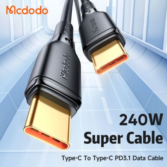 کابل شارژ سریع تایپ سی به تایپ سی 240 واتی مک دودو مدل MCDODO CA-3311 طول 2متر