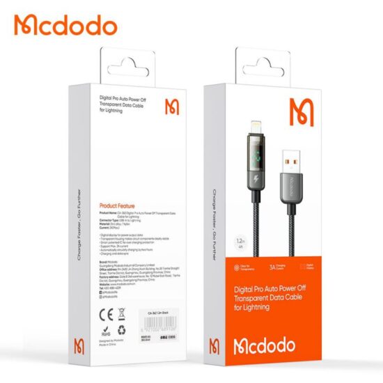 کابل شارژ قطع کن دار لایتنینگ مک دودو مدل MCDODO CA-3621 طول 1.8متر