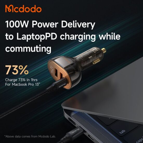 شارژر فندکی 3 پورت 100 وات مک دودو مدل MCDODO CC-2300