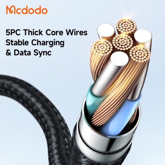 کابل شارژ سریع تایپ سی به لایتنینگ 36 واتی مک دودو مدل MCDODO CA-2850 طول 1.2متر