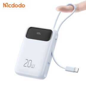 پاوربانک 20 وات ظرفیت 10000 مک دودو مدل MCDODO MC-324 با کابل متصل تایپ سی