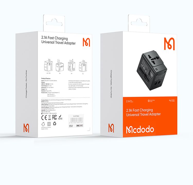 آداپتور شارژ سریع و تبدیل پریز همه کاره مسافرتی مک دودو مدل MCDODO CP-4120+جانبی 360