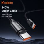 کابل شارژ سریع تایپ سی به تایپ سی 240 واتی مک دودو مدل MCDODO CA-3681 طول 2متر