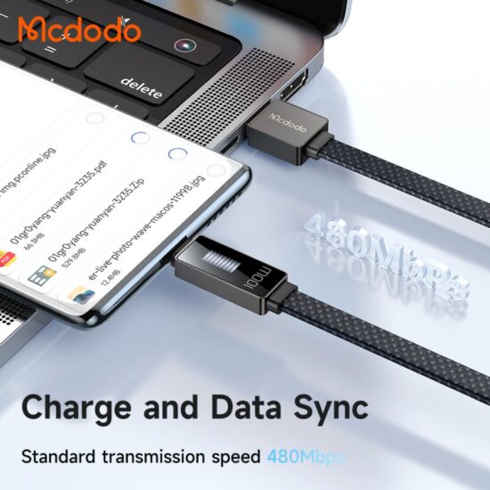 کابل شارژ سریع USB به تایپ سی 100 وات مک دودو مدل MCDODO CA-4980 طول 1.2متر