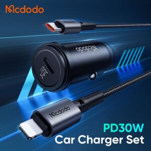شارژر فندکی 30 وات مک دودو مدل MCDODO CC-7492 بهمراه کابل شارژ