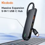 تبدیل هاب چندکاره 5 پورت مک دودو مدل MCDODO HU-1430 پورت ورودی تایپ سی