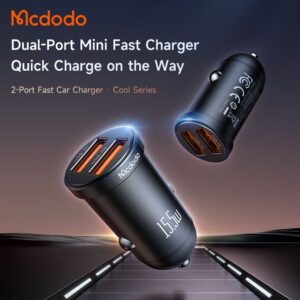 شارژر فندکی 2 پورت 15.5وات مک دودو مدل MCDODO CC-2950