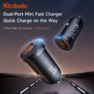 شارژر فندکی 2پورت 33وات مک دودو مدل MCDODO CC-2320