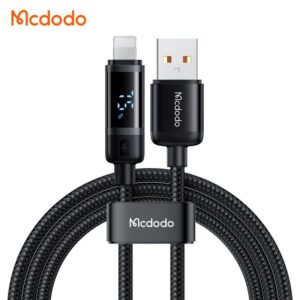 کابل شارژ سریع لایتنینگ 3 آمپر مک دودو مدل MCDODO CA-5000 نمایشگر دیجیتال 1.2متر