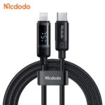 کابل شارژ تایپ سی به لایتنینگ 36 واتی مک دودو مدل MCDODO CA-5210 نمایشگر دیجیتال 1.2متر