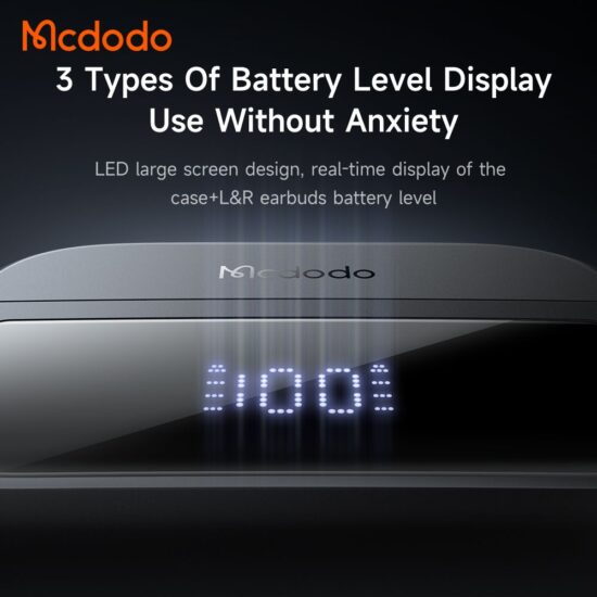 هندزفری بلوتوث مک دودو مدل MCDODO HP-3290 نمایشگر دیجیتال بهمراه کابل شارژ