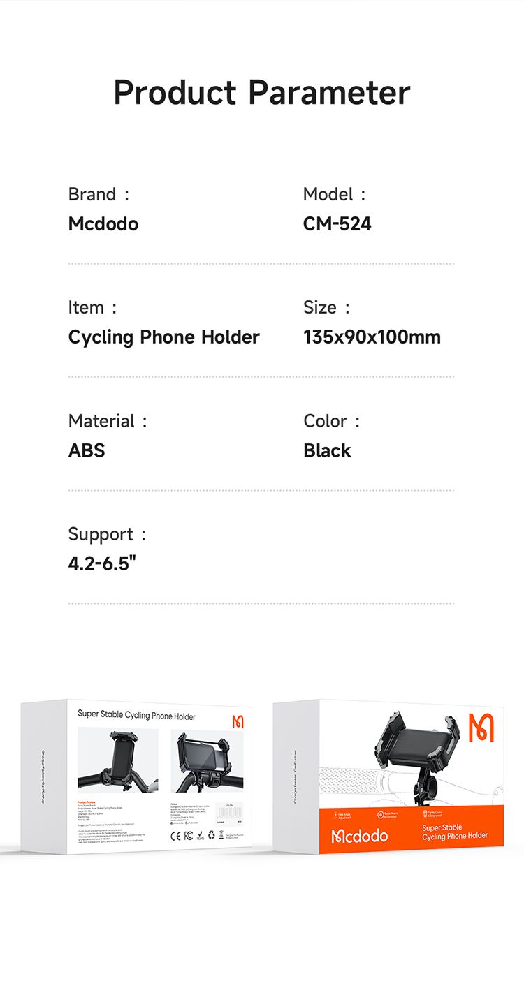 هولدر و پایه نگهدارنده موبایل برای موتور و دوچرخه مک دودو مدل MCDODO CM-5240 + جانبی360