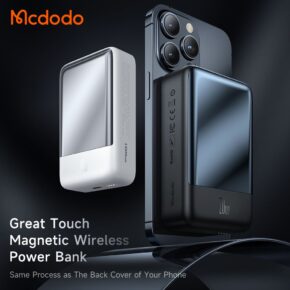 پاوربانک وایرلس مگ سیف 20 وات 20000 مک دودو مدل MCDODO MC-502 بهمراه کابل شارژ