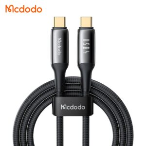 کابل شارژ و انتقال دیتا و تصویر (40Gbps) تاندربولت ورژن 3و4 دو سر تایپ سی مک دودو مدل MCDODO CA-2990