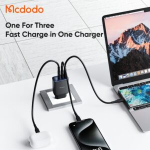 شارژر آداپتور دیواری 3پورت 30وات مک دودو مدل MCDODO CH-2180