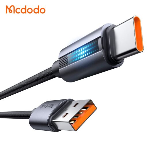 کابل شارژ سریع USB به تایپ سی 100وات 6 آمپر مک دودو مدل MCDODO CA-5180 طول 1.2متر