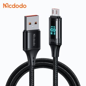 کابل شارژ سریع USB به میکرو 3 آمپر مک دودو مدل MCDODO CA-1070 نمایشگر دیجیتال 1.2متر