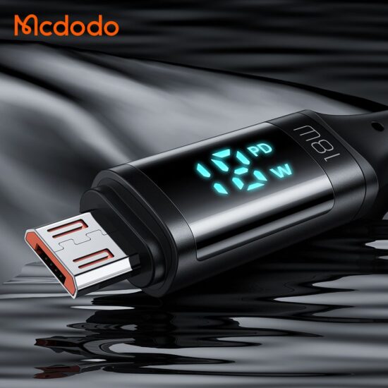 کابل شارژ سریع USB به میکرو 3 آمپر مک دودو مدل MCDODO CA-1070 نمایشگر دیجیتال 1.2متر